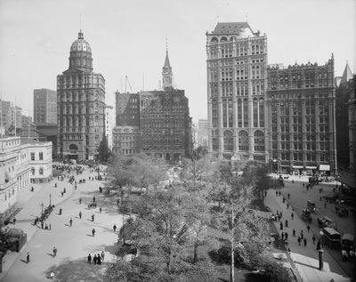 Newspaper Row, Park Row, New York City by Detroit Publishing Co.